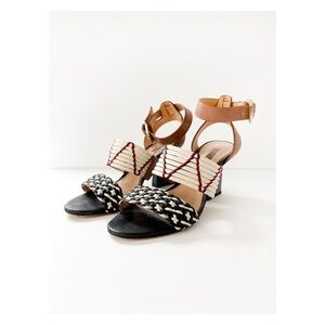 SCHUTZ Strappy Leather High Heel Sandal Wonderful Heel Sz 7